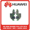 HQ OEM Συμβατό Για Huawei P20 Lite 2019, USB Type-C Charging Dock Connector Flex Sub Board, Καλωδιοταινία Υπό Πλακέτα Φόρτισης + Microphone Μικρόφωνο + Audio Jack Θύρα Ακουστικών (Premium A+)