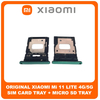 Γνήσια Original Xiaomi Mi 11 Lite 4G (M2101K9AG, M2101K9AI), Mi 11 Lite 5G (M2101K9G, M2101K9C, M2101K9R) SIM Card Tray + Micro SD Tray Slot Υποδοχέας Βάση Θήκη Κάρτας SIM Green Πράσινο (Service Pack By Xiaomi)