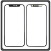 HQ OEM Συμβατό Με Apple iPhone 12 Mini (A2399, A2176, A2398, A2400, A2399, iPhone13,1) Premium Aftermarket Front Glass For Refurbished Μπροστινό Τζαμάκι Για Ανακατασκευή + Frame Πλαίσιο Black Μαύρο (Premium A+​)