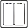 HQ OEM Συμβατό Με Apple iPhone 12 (A2403, A2172) iPhone 12 Pro (A2407, A2341) Aftermarket Front Glass For Refurbished Μπροστινό Τζαμάκι Για Ανακατασκευή + Frame Πλαίσιο Black Μαύρο (Premium A+​)