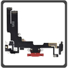 Γνήσια Original For iPhone 14, iPhone14 (A2882, A2649) Charging Dock Connector Lightning Flex With Board Καλωδιοταινία Κονέκτορας Φόρτισης + Microphone Μικρόφωνο Red Κόκκινο Pulled