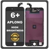 HQ OEM Συμβατό Με Apple iPhone 6+, iPhone 6 Plus (A1522, A1524) APLONG High Brightness LCD Display Screen Assembly Οθόνη + Touch Screen Digitizer Μηχανισμός Αφής Black Μαύρο (Premium A+) (Lifetime Warranty​)