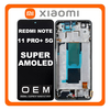 HQ OEM Συμβατό Με Xiaomi Redmi Note 11 Pro Plus 5G (21091116UG, 21091116UC) Super AMOLED LCD Display Screen Assembly Οθόνη + Touch Screen Digitizer Μηχανισμός Αφής + Frame Bezel Πλαίσιο Σασί Mysterious Black (Premium A+)