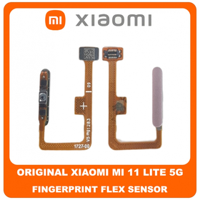 Γνήσιο Original Xiaomi Mi 11 Lite 5G (M2101K9G, M2101K9C, M2101K9R) Fingerprint Flex Sensor Αισθητήρας Δακτυλικού Αποτυπώματος Pink Ροζ (Service Pack By Xiaomi)