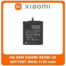 HQ OEM Συμβατό Για Xiaomi Redmi 4A (2016117) BN30 Battery Μπαταρία 3120 mAh Li-Ion (Bulk) (Premium A+)