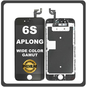 HQ OEM Συμβατό Με Apple iPhone 6S, iPhone6S (A1633, A1688) APLONG Wide Color Gamut LCD Display Screen Assembly Οθόνη + Touch Screen Digitizer Μηχανισμός Αφής Black Μαύρο (Premium A+) (Lifetime Warranty​)