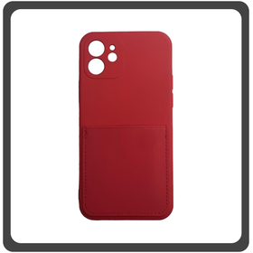 Θήκη Πλάτης - Back Cover, Silicone Σιλικόνη Liquid Inserted TPU Protective Case Red Κόκκινο For iPhone 12