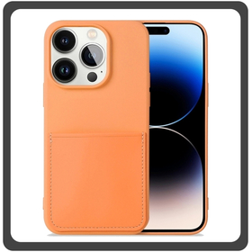 Θήκη Πλάτης - Back Cover, Silicone Σιλικόνη Liquid Inserted TPU Protective Case Orange Πορτοκαλί For iPhone 13 Pro Max