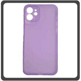 Θήκη Πλάτης - Back Cover, Silicone Σιλικόνη Ultra Thin Feather Case Purple Μωβ For iPhone 12