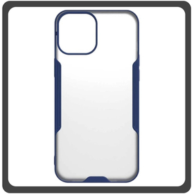 Θήκη Πλάτης - Back Cover, Silicone Σιλικόνη TPU-Rimmed Acrylic Protective Case Blue Μπλε For iPhone 12 Pro Max