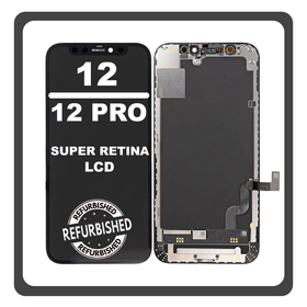 Γνήσια Original Apple iPhone 12, iPhone12 (A2403, A2172), iPhone 12 Pro (A2407, A2341) Super Retina XDR OLED LCD Display Screen Assembly Οθόνη + Touch Screen Digitizer Μηχανισμός Αφής Black Μαύρο (Ref By Apple) (Lifetime Warranty​)